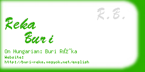 reka buri business card